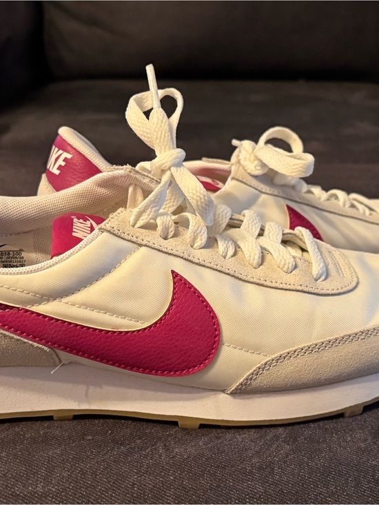 Nike Shoes - Nike White Sneakers with Pink Swoosh and Accents
